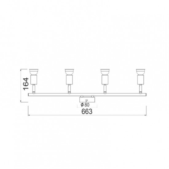 ΣΠΟΤ IIII ΜΑΥΡΟ ΜΑΤ 4 Χ GU10
