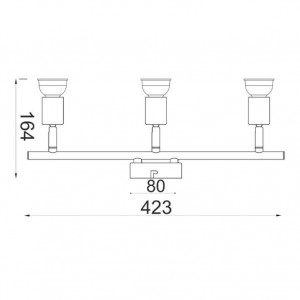 ΣΠΟΤ ΙΙΙ ΑΣΗΜΙ ΒΑΦΗΣ 3 Χ GU10
