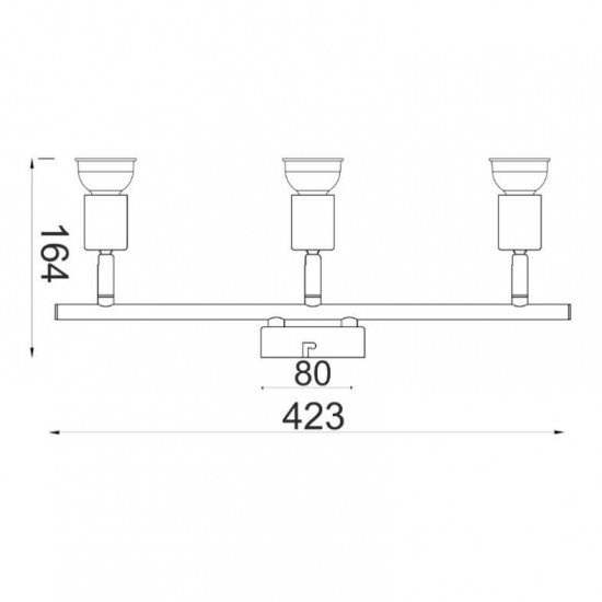 ΣΠΟΤ ΙΙΙ ΑΣΗΜΙ ΒΑΦΗΣ 3 Χ GU10