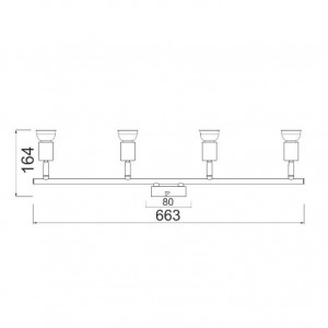 ΣΠΟΤ ΙΙΙΙ ΑΣΗΜΙ ΒΑΦΗΣ 4 Χ GU10