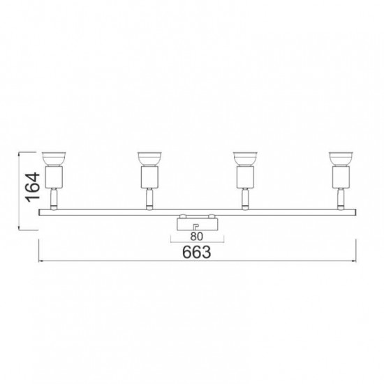 ΣΠΟΤ ΙΙΙΙ ΑΣΗΜΙ ΒΑΦΗΣ 4 Χ GU10