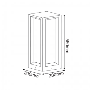 ΦΩΤΙΣΤΙΚΟ ΚΗΠΟΥ 560MM IP65 3xE27 Max.7W ΜΑΥΡΟ ΤΣΙΜΕΝΤΟ & PC ΚΑΛΥΜΜΑ