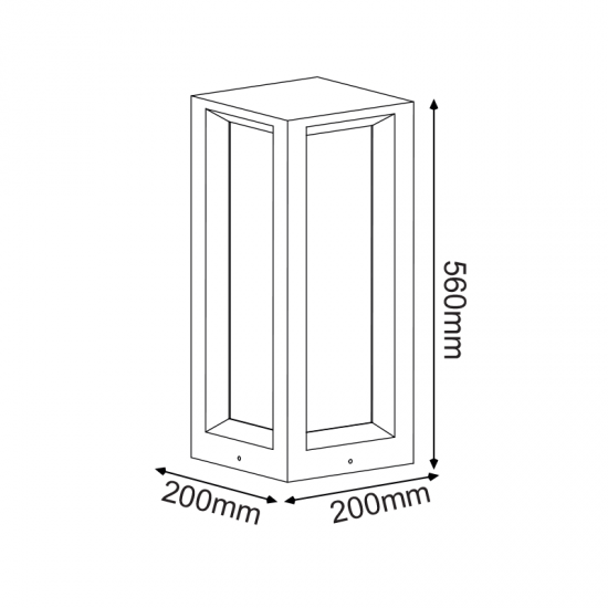 ΦΩΤΙΣΤΙΚΟ ΚΗΠΟΥ 560MM IP65 3xE27 Max.7W ΜΑΥΡΟ ΤΣΙΜΕΝΤΟ & PC ΚΑΛΥΜΜΑ-ΦΩΤΙΣΤΙΚΑ ΕΞΩΤΕΡΙΚΟΥ ΧΩΡΟΥ-ΦΩΤΙΣΤΙΚΑ ΕΔΑΦΟΥΣ-