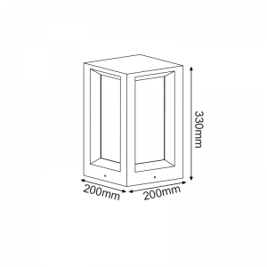 ΦΩΤΙΣΤΙΚΟ ΚΗΠΟΥ 330MM IP65 2xE27 Max.7W ΜΑΥΡΟ ΤΣΙΜΕΝΤΟ & PC ΚΑΛΥΜΜΑ