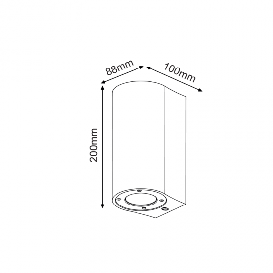 ΣΤΡΟΓΓΥΛΟ ΕΠΙΤΟΙΧΟ ΦΩΤΙΣΤΙΚΟ UP-DOWN IP65 2XGU10 ΜΑΥΡΟ ΤΣΙΜΕΝΤΟ-ΦΩΤΙΣΤΙΚΑ ΕΞΩΤΕΡΙΚΟΥ ΧΩΡΟΥ-ΦΑΝΑΡΑΚΙΑ-
