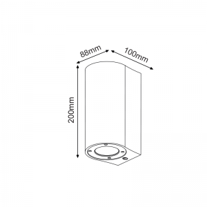ΣΤΡΟΓΓΥΛΟ ΕΠΙΤΟΙΧΟ ΦΩΤΙΣΤΙΚΟ UP-DOWN IP65 2XGU10 ΚΟΚΚΙΝΟ ΤΣΙΜΕΝΤΟ