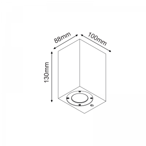 ΤΕΤΡΑΓΩΝΟ ΕΠΙΤΟΙΧΟ ΦΩΤΙΣΤΙΚΟ IP65 GU10 ΛΕΥΚΟ ΤΣΙΜΕΝΤΟ