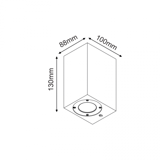 ΤΕΤΡΑΓΩΝΟ ΕΠΙΤΟΙΧΟ ΦΩΤΙΣΤΙΚΟ IP65 GU10 ΛΕΥΚΟ ΤΣΙΜΕΝΤΟ-ΦΩΤΙΣΤΙΚΑ ΕΞΩΤΕΡΙΚΟΥ ΧΩΡΟΥ-ΦΑΝΑΡΑΚΙΑ-