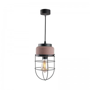 ΚΡΕΜΑΣΤΟ Φ/Σ 1ΧΕ27 ΚΟΚΚΙΝΟ ΤΣΙΜΕΝΤΟ+ΜΑΥΡΟ ΜΕΤΑΛΛΟ D16XH120CM