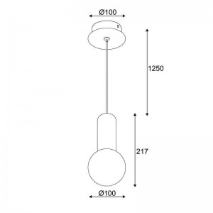 ΚΡΕΜΑΣΤΟ Φ/Σ 1ΧG9 ΓΚΡΙ ΤΣΙΜΕΝΤΟ+ΛΕΥΚΟ ΓΥΑΛΙ D100XH120CM