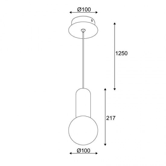 ΚΡΕΜΑΣΤΟ Φ/Σ 1ΧG9 ΓΚΡΙ ΤΣΙΜΕΝΤΟ+ΛΕΥΚΟ ΓΥΑΛΙ D100XH120CM