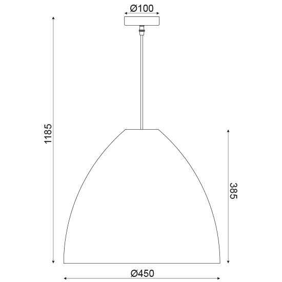 ΚΡΕΜΑΣΤΟ Φ/Σ 1ΧΕ27 ΚΑΦΕ ΚΑΛΑΜΙ Φ45ΧH119CM