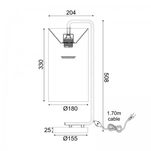 BRIOS ΕΠΙΤΡΑΠΕΖΙΟ ΦΩΤΙΣΤΙΚΟ 1ΦΩΤΟ ΜΕΤΑΛΛΙΚΟ ΧΡΥΣΟ 26,5x23xH160cm