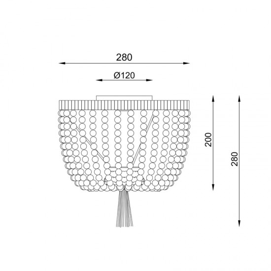 ARISTA ΦΩΤΙΣΤΙΚΟ ΟΡΟΦΗΣ ΜΟΝΟΦΩΤΟ ΞΥΛΙΝΕΣ ΧΑΝΤΡΕΣ Φ40X28