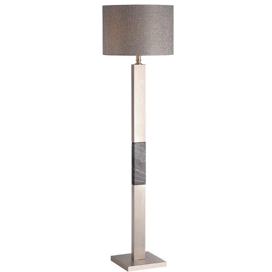 ΕΠΙΔΑΠEΔΙΟ Φ/Σ 1ΧΕ27 ΜΕΤΑΛΛΙΚΟ ΝΙΚΕΛ+ΓΚΡΙ ΑΜΠΑΖΟΥΡ Φ43ΧΗ153CM