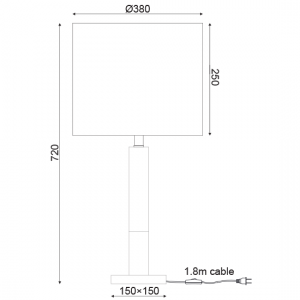 ΕΠΙΤΡΑΠΕZΙΟ Φ/Σ 1ΧΕ27 ΜΕΤΑΛΛΙΚΟ ΝΙΚΕΛ+ΓΚΡΙ ΑΜΠΑΖΟΥΡ Φ36ΧΗ53CM