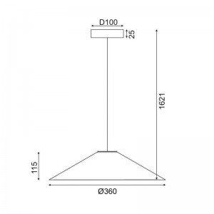 ΚΡΕΜΑΣΤΟ Φ/Σ 1Χ GX53 ΦΥΣΙΚΟ ΞΥΛΟ D36XH160CM 