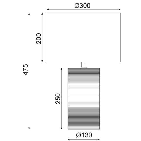 ΕΠΙΤΡΑΠΕΖΙΟ Φ/Σ 1ΧΕ27 ΜΕΤΑΛΛΟ+ΑΜΠΑΖΟΥΡ+ΣΧΟΙΝΙ Φ30ΧΗ47,5CM