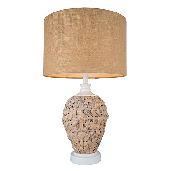 ΕΠΙΤΡΑΠΕΖΙΟ Φ/Σ 1ΧΕ27 ΜΕΤΑΛΛΟ+ΑΜΠΑΖΟΥΡ+BAMBOO Φ38ΧΗ67CM