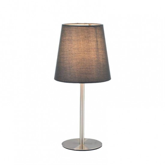 ΠΟΡΤΑΤΙΦ ΥΦΑΣΜΑ ΓΚΡΙ ΜΕ ΒΑΣΗ ΝΙΚΕΛ 1X40W E14 H28CM