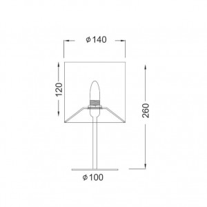 ΠΟΡΤΑΤΙΦ ΥΦΑΣΜΑ ΜΑΥΡΟ 1X40W E14 H28CM 