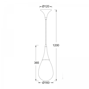 DROP ΚΡΕΜΑΣΤΟ ΜΟΝΟΦΩΤΟ ΦΩΤΙΣΤΙΚΟ ΜΕΤΑΛΛΟ ΜΑΥΡΟ Φ16cm
