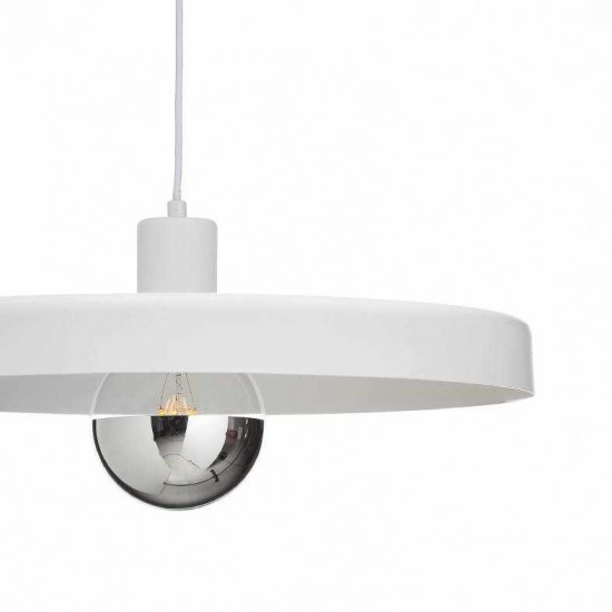 ΚΡΕΜΑΣΤΟ Φ/Σ 1ΧΕ27 ΜΕΤΑΛΛΙΚΟ ΛΕΥΚΟ Φ60ΧΗ120CM