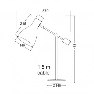 ΕΠΙΤΡΑΠΕΖΙΟ Φ/Σ 1ΧΕ27 ΜΕΤΑΛΛΙΚΟ ΛΕΥΚΟ+ΞΥΛΟ 37Χ14Χ49CM
