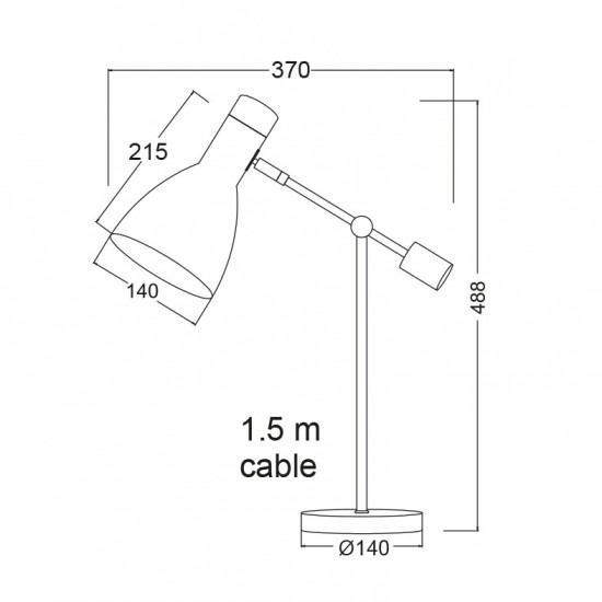 ΕΠΙΤΡΑΠΕΖΙΟ Φ/Σ 1ΧΕ27 ΜΕΤΑΛΛΙΚΟ ΛΕΥΚΟ+ΞΥΛΟ 37Χ14Χ49CM