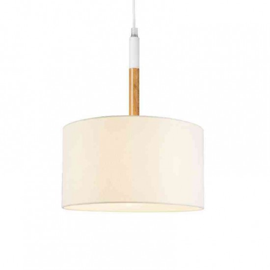 ΚΡΕΜΑΣΤΟ Φ/Σ 1ΧΕ27 ΛΕΥΚΟ ΜΕΤΑΛΛΟ ΑΠΟΧΡΩΣΗ ΞΥΛΟΥ/ΑΜΠΑΖΟΥΡ Φ25ΧΗ120CM