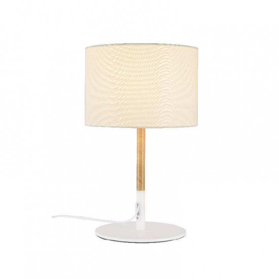 ΕΠΙΤΡΑΠΕΖΙΟ Φ/Σ 1ΧΕ27 ΛΕΥΚΟ ΑΠΟΧΡΩΣΗ  ΞΥΛΟΥ ΜΕΤΑΛΛΙΚΟ ΑΜΠΑΖΟΥΡΦ25ΧΗ40CM