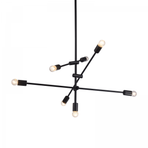 COBRA ΚΡΕΜΑΣΤΟ ΦΩΤΙΣΤΙΚΟ 7ΦΩΤΟ ΜΕΤΑΛΛΟ ΜΑΥΡΟ Φ80xΗ130cm