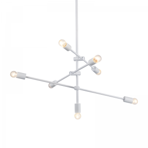 COBRA ΚΡΕΜΑΣΤΟ ΦΩΤΙΣΤΙΚΟ 7ΦΩΤΟ ΜΕΤΑΛΛΟ ΛΕΥΚΟ Φ80xΗ130cm