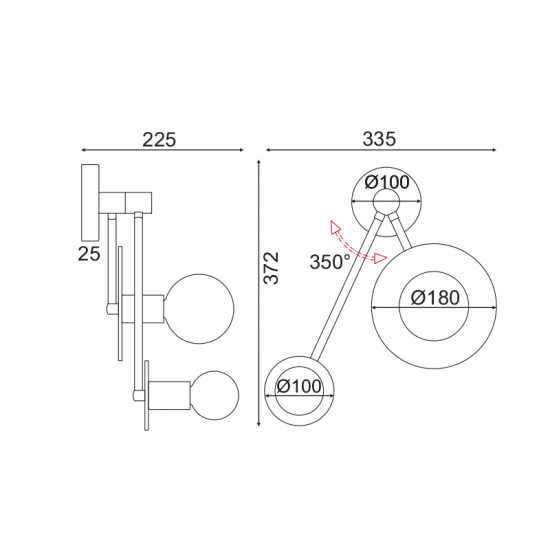 ALIKI 2ΦΩΤΗ ΑΠΛΙΚΑ ΜΑΡΜΑΡΟ ΜΑΥΡΟ 18x74x23CM