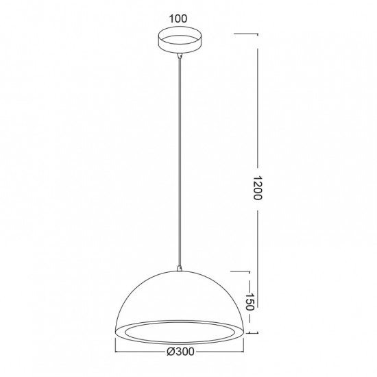 ΚΡΕΜΑΣΤΟ Φ/Σ 1ΧΕ27 ΦΕΛΛΟΣ Φ30XH120CM