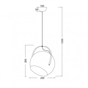 ΚΡΕΜΑΣΤΟ Φ/Σ 1ΧΕ27 ΜΕΤΑΛΛΙΚΟ ΜΑΥΡΟ Φ20X120CM