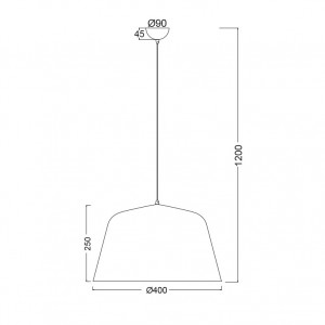 ΚΡΕΜΑΣΤΟ Φ/Σ 1ΧΕ27 ΜΕΤΑΛΛΙΚΟ ΛΕΥΚΟ Φ40ΧΗ120CM