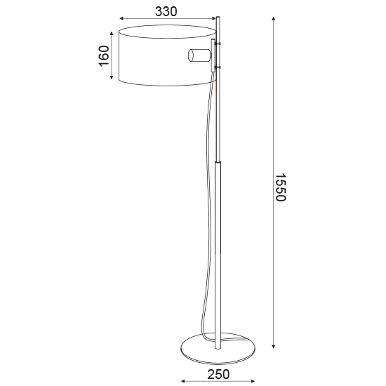 ΕΠΙΔΑΠΕΔΙΟ Φ/Σ 1ΧΕ27 ΜΕΤΑΛΛΟ ΝΙΚΕΛ+ΜΑΥΡΟ ΑΜΠΑΖΟΥΡ Φ33Χ46ΧΗ65CM