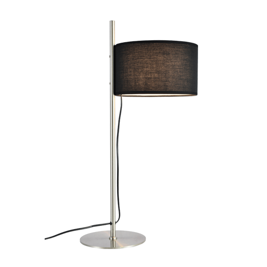 ΕΠΙΤΡΑΠΕΖΙΟ Φ/Σ 1ΧΕ27 ΜΕΤΑΛΛΟ ΝΙΚΕΛ+ΜΑΥΡΟ ΑΜΠΑΖΟΥ Φ25Χ35ΧH65CM