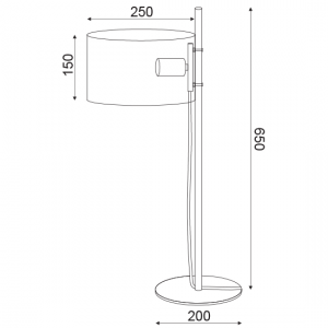 ΕΠΙΤΡΑΠΕΖΙΟ Φ/Σ 1ΧΕ27 ΜΕΤΑΛΛΟ ΝΙΚΕΛ+ΛΕΥΚΟ ΑΜΠΑΖΟΥΡ Φ25Χ35ΧH65CM