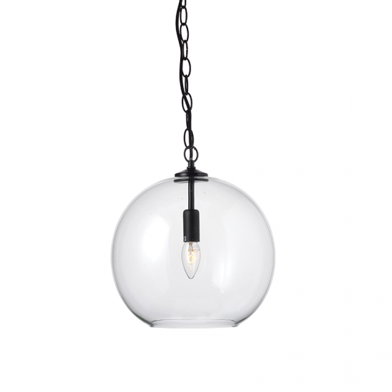 BUBBLE ΚΡΕΜΑΣΤΟ ΦΩΤΙΣΤΙΚΟ 1ΦΩΤΟ ΓΥΑΛΙ ΔΙΑΦΑΝΟ Φ30xΗ110cm