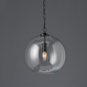 BUBBLE ΚΡΕΜΑΣΤΟ ΦΩΤΙΣΤΙΚΟ 1ΦΩΤΟ ΓΥΑΛΙ ΔΙΑΦΑΝΟ Φ30xΗ110cm