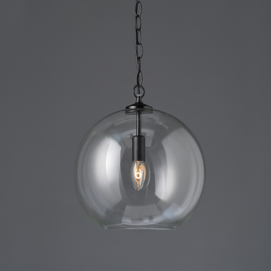 BUBBLE ΚΡΕΜΑΣΤΟ ΦΩΤΙΣΤΙΚΟ 1ΦΩΤΟ ΓΥΑΛΙ ΔΙΑΦΑΝΟ Φ30xΗ110cm