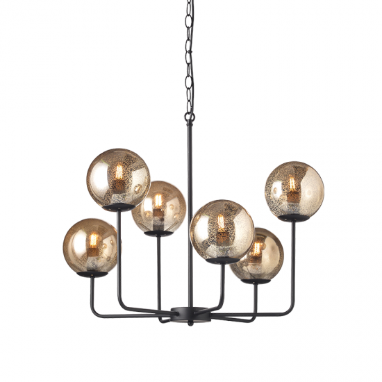 ZITA ΚΡΕΜΑΣΤΟ ΦΩΤΙΣΤΙΚΟ 6ΦΩΤΟ ΓΥΑΛΙ ΚΕΧΡΙΜΠΑΡΙ Φ65xΗ120cm