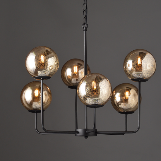 ZITA ΚΡΕΜΑΣΤΟ ΦΩΤΙΣΤΙΚΟ 6ΦΩΤΟ ΓΥΑΛΙ ΚΕΧΡΙΜΠΑΡΙ Φ65xΗ120cm