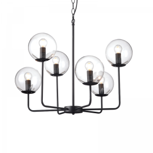 ZITA ΚΡΕΜΑΣΤΟ ΦΩΤΙΣΤΙΚΟ 6ΦΩΤΟ ΓΥΑΛΙ ΔΙΑΦΑΝΟ Φ65xΗ120cm