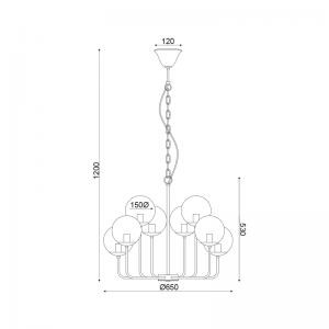 ZITA ΚΡΕΜΑΣΤΟ ΦΩΤΙΣΤΙΚΟ 8ΦΩΤΟ ΓΥΑΛΙ ΚΕΧΡΙΜΠΑΡΙ Φ65xΗ120cm