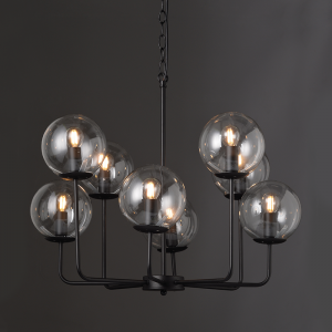 ZITA ΚΡΕΜΑΣΤΟ ΦΩΤΙΣΤΙΚΟ 8ΦΩΤΟ ΓΥΑΛΙ ΔΙΑΦΑΝΟ Φ65xΗ120cm