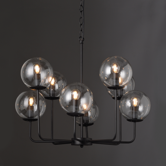 ZITA ΚΡΕΜΑΣΤΟ ΦΩΤΙΣΤΙΚΟ 8ΦΩΤΟ ΓΥΑΛΙ ΔΙΑΦΑΝΟ Φ65xΗ120cm