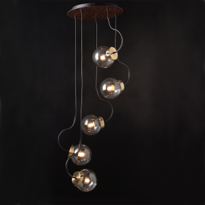 SHADE ΚΡΕΜΑΣΤΟ 5ΦΩΤΟ ΦΩΤΙΣΤΙΚΟ ΓΥΑΛΙ ΔΙΑΦΑΝΟ Φ50xΗ120CM